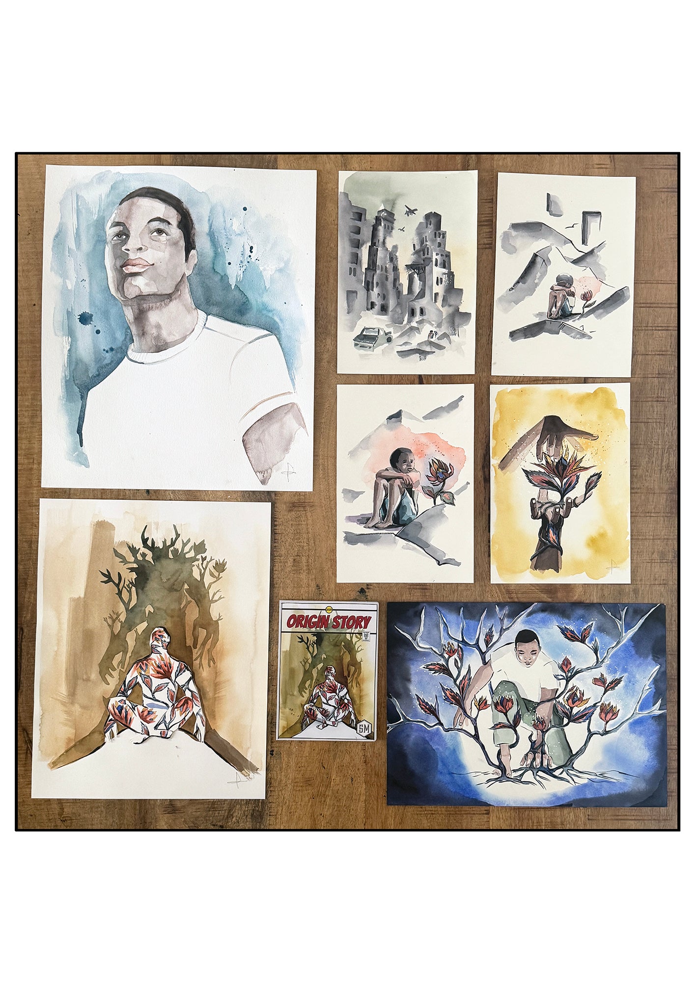 Nnamdi Story Set - Original paintings