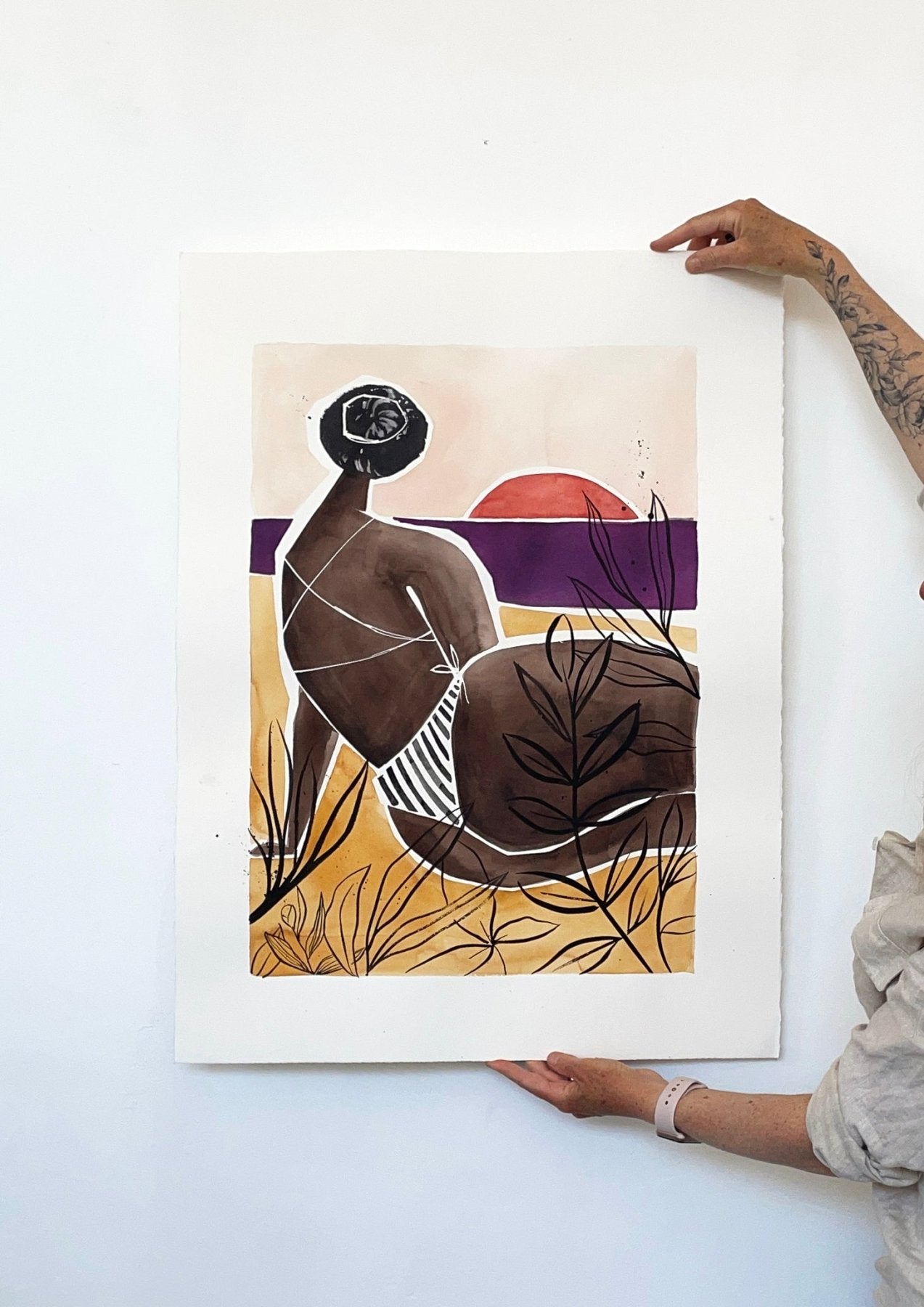 Sixtine-Black leaves-Large