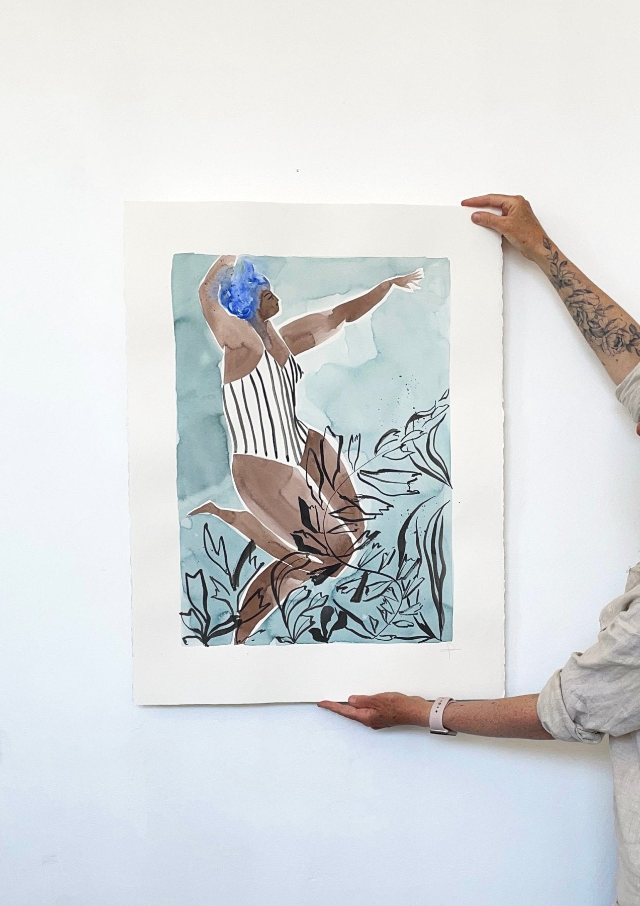 Indigo-Black leaves-Large