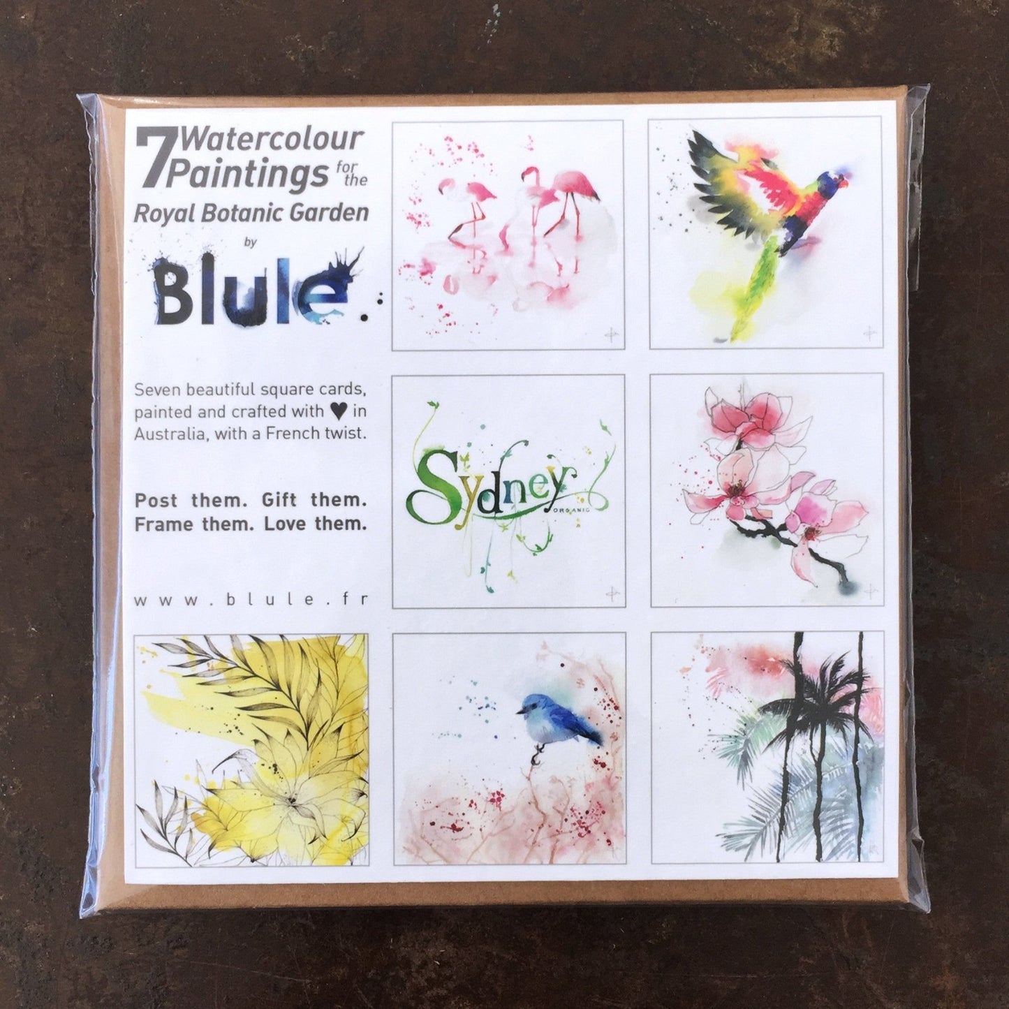 7 Watercolour Cards Paintings "Royal Botanic Garden"