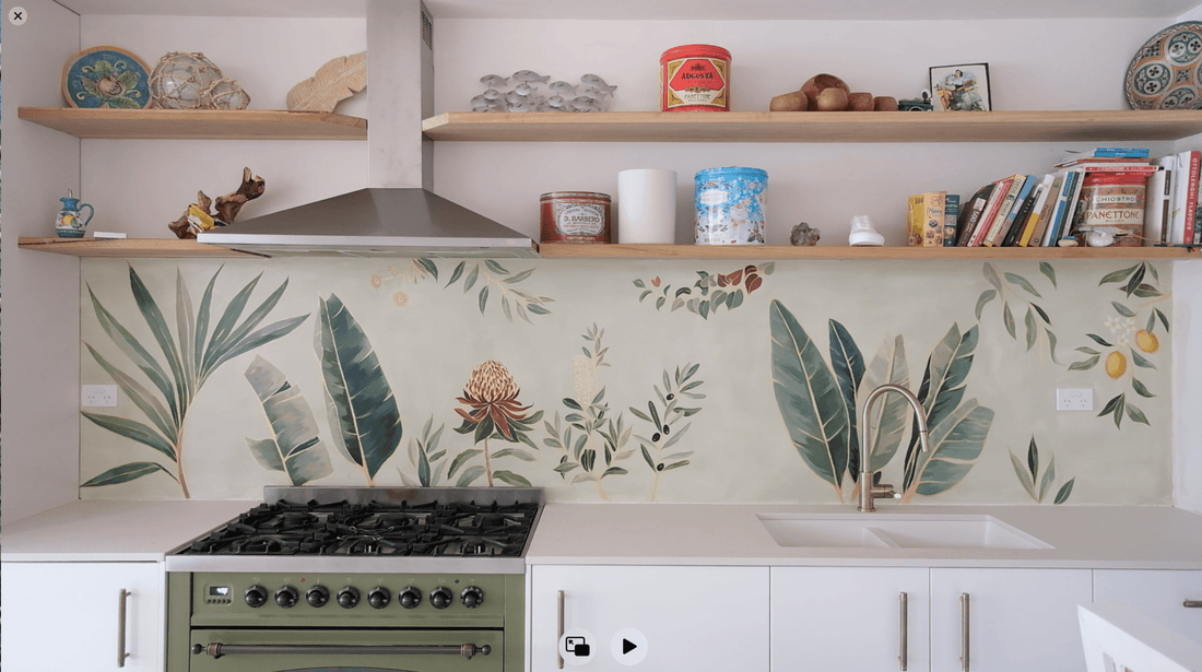 Botanical wall mural