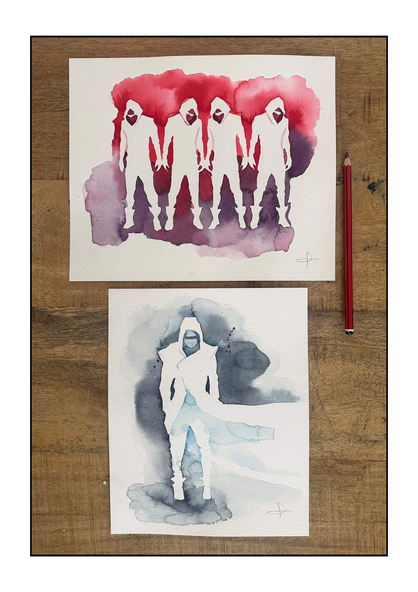 Origin Story Super Set - 2 small Original paintings