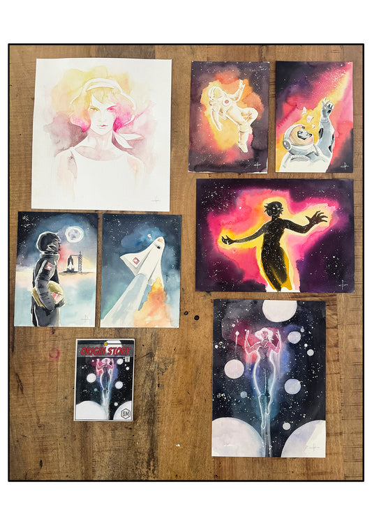 Sylvia Story Set - Original paintings